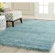Blue Modern Shaggy Hall Mat